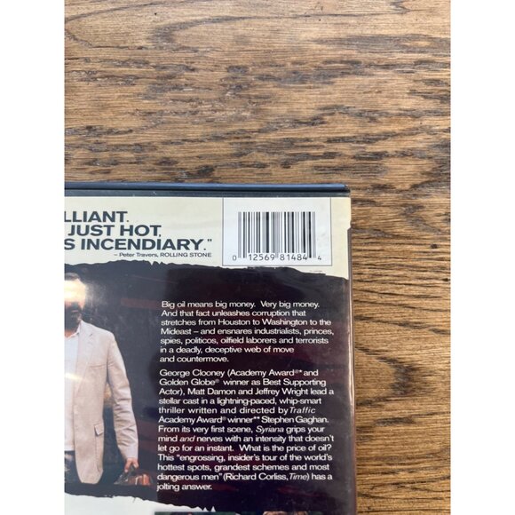 Syriana 2005 DVD Widescreen Edition Thriller George Clooney Matt Damon Pre-Owned - Picture 4 of 4